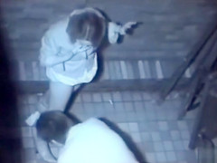 Asian couple has a quickie in the alley