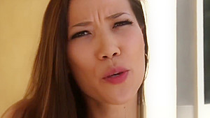 Asian deepthroat babe skullfucked