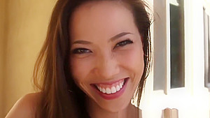 Asian deepthroat babe skullfucked