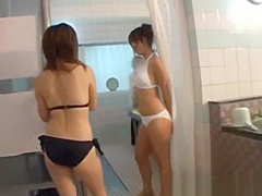 Asian doll gets spa fun in public jav part1