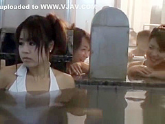 Asian doll gets spa fun in public jav part1