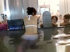 Asian doll gets spa fun in public jav part1