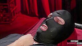 Asian femdom pegging her foot fetish sub in BDSM lesson