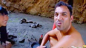 Asian goddess Sharon Lee gets anal outdoor by a crazy Spanish dude
