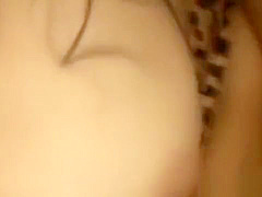 Asian in stockings hot blowjob
