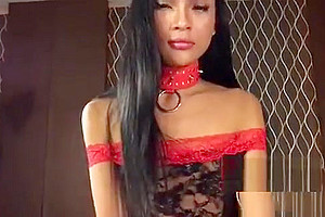 Asian shemale pov and cumshot
