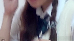 Asian teen 18+ rubs her clit