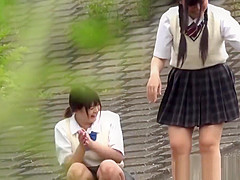 Asian teenagers 18+ urinate