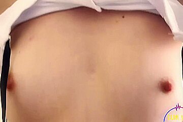 Asmr - Babysitter A Young student 18+ Blonde Sucks My Cock Cum On The Tits Sex Intense Strong Moaning