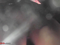 Ass hidden under body color pantyhose in upskirt video