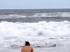 At the beach in za