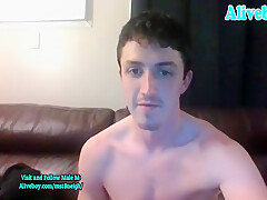 Athletic American Lad Strokes His Big Cock On Webcam