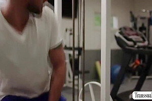 Attractive Shemale Gets Her Ass Licked And Banged In The Gym - Ariel Demure