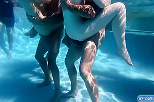 Aubrey Kate, Korra Del Rio And Khloe Kay In 4 Trannies Barebacked In Pool Party Orgy 6 Min