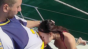 Aurita in sex on a boat in a lusty homemade sex video