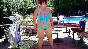 BBW Ursula In Thong Bikini