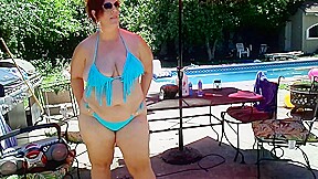 BBW Ursula In Thong Bikini