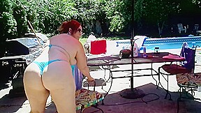 BBW Ursula In Thong Bikini