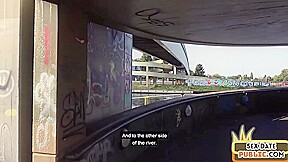 BBW public lady with tattoos fucked outdoor by sex date