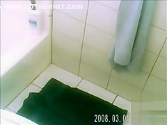 BBW with phat ass undresses and gets ready to shower