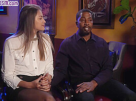 BDSM IR babe BBC fucked and jizzed after deepthroating