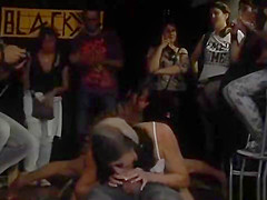 Babe fucked from behind in night club