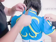 Back street fighter cosplay teen 18+ loves good anal sex