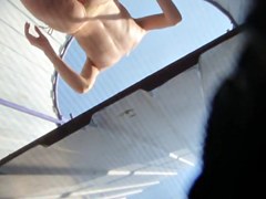 Beach cabin video with the naked teen 18+ spied