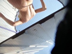 Beach cabin video with the naked teen 18+ spied