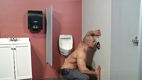 Bear sucks at gloryhole and gets pounded