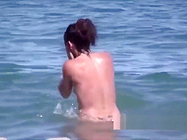 Beautiful Amateur Pregnant Nudist Milf Beach Spy