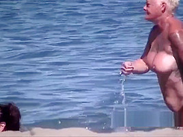 Beautiful Amateur Pregnant Nudist Milf Beach Spy