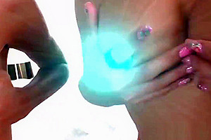 Beautiful Asian trannies jerk off their big dicks together