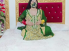 Beautiful Pakistani Bride Masturbation In Wedding Dress With Clear Hindi&urdu Dirty Talking