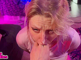 Best Pov Blowjob - Stepsister Is A Gagging Slut - Spit Bubbles - Sloppy Wet Blowjob