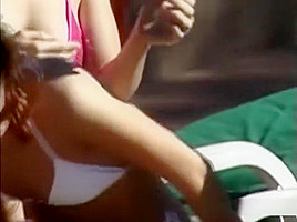 Best pornstars Amber Roxx and Kelly Steele in exotic public, outdoor sex clip