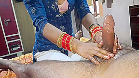 Bhabhi Oily Massaged Big Cock And Blowjob