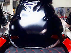 Big Ass Femdom Fetish Mistress Dominatrix Eva Facesitting Goddess White Latex Leggins Bdsm Slave Mask