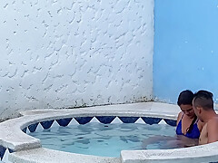 Big Ass Latina Housewife Is Fucked In The Jacuzzi By Her Horny Step brother-in-law