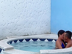 Big Ass Latina Housewife Is Fucked In The Jacuzzi By Her Horny Step brother-in-law
