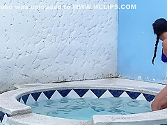 Big Ass Latina Housewife Is Fucked In The Jacuzzi By Her Horny Step brother-in-law