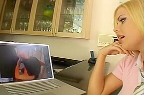 Big Dark Rod Batters Blond's Tight Ass