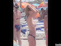 Big Tits Topless Horny teens 18+ Beach Bikini Hd Video 16 Min