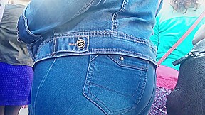 Big ass in jeans is milf