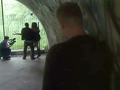 Big tits slave slut in public fucking