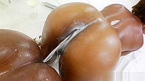Bigbooty black enema lezzys milky wam session