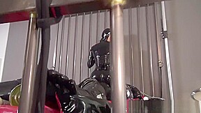 Black Catsuit Breathplay and Licking