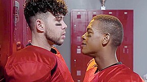 Black Sportive Stud Barebacks And Rims Ir Bf In Locker Room 7 Min With Gay Porn