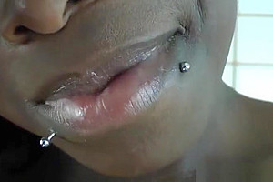 Black petite shemale tranny masturbates