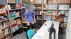 Black teen 18+ shoplifter has big tits